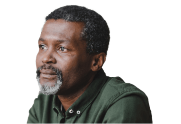 A man looking into the distance