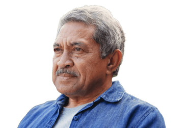 A man looking to the side