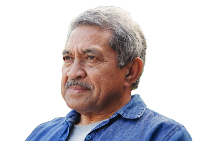 A man looking to the side