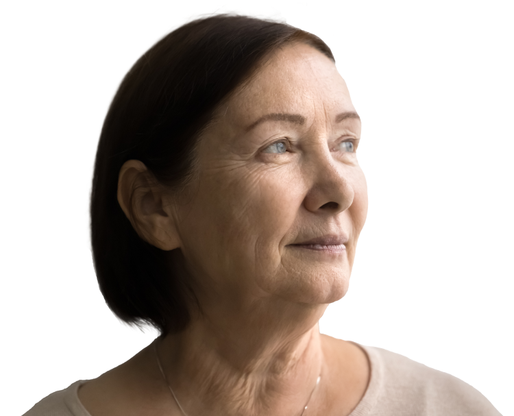 A woman looking into the distance